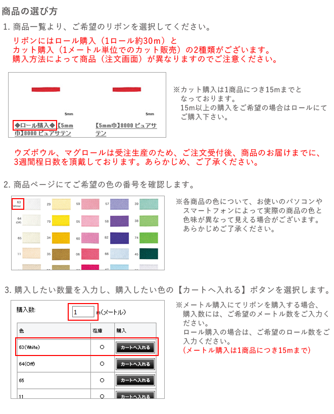 商品の選び方